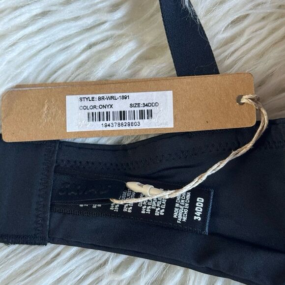 Skims Wireless Form Pushup Plunge Bra Onyx Size 34DDD - Picture 7 of 7